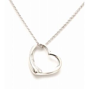 TIFFANY Co Elsa Peretti Open Heart Pendant Necklace Sterling Silver
